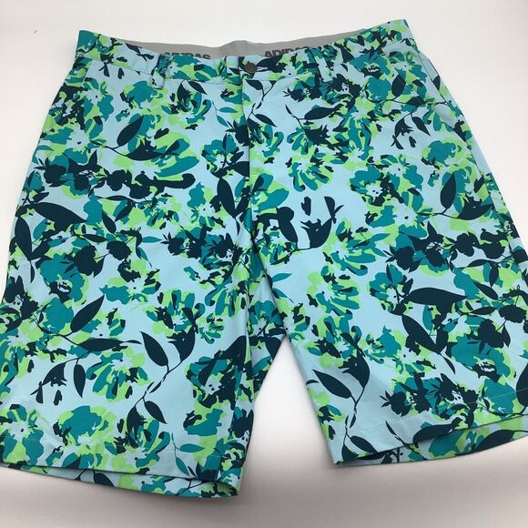 Adidas Mens Floral Golf Shorts Navy‎ Size 35 - Picture 1 of 5